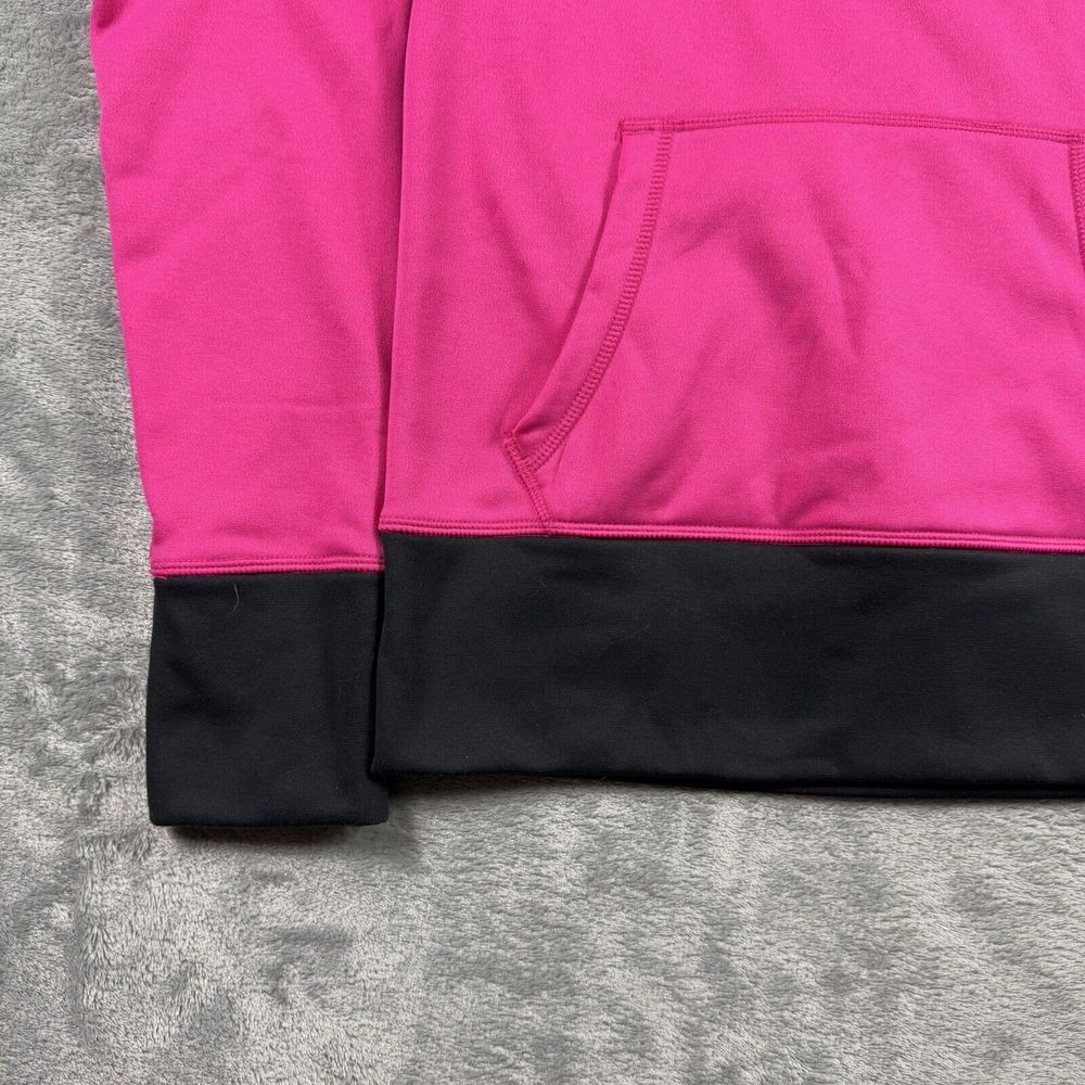 Nike Therma-fit Hoodie Womens Small Pink Swoosh Pullover Thumbholes Fleece - Picture 4 of 14